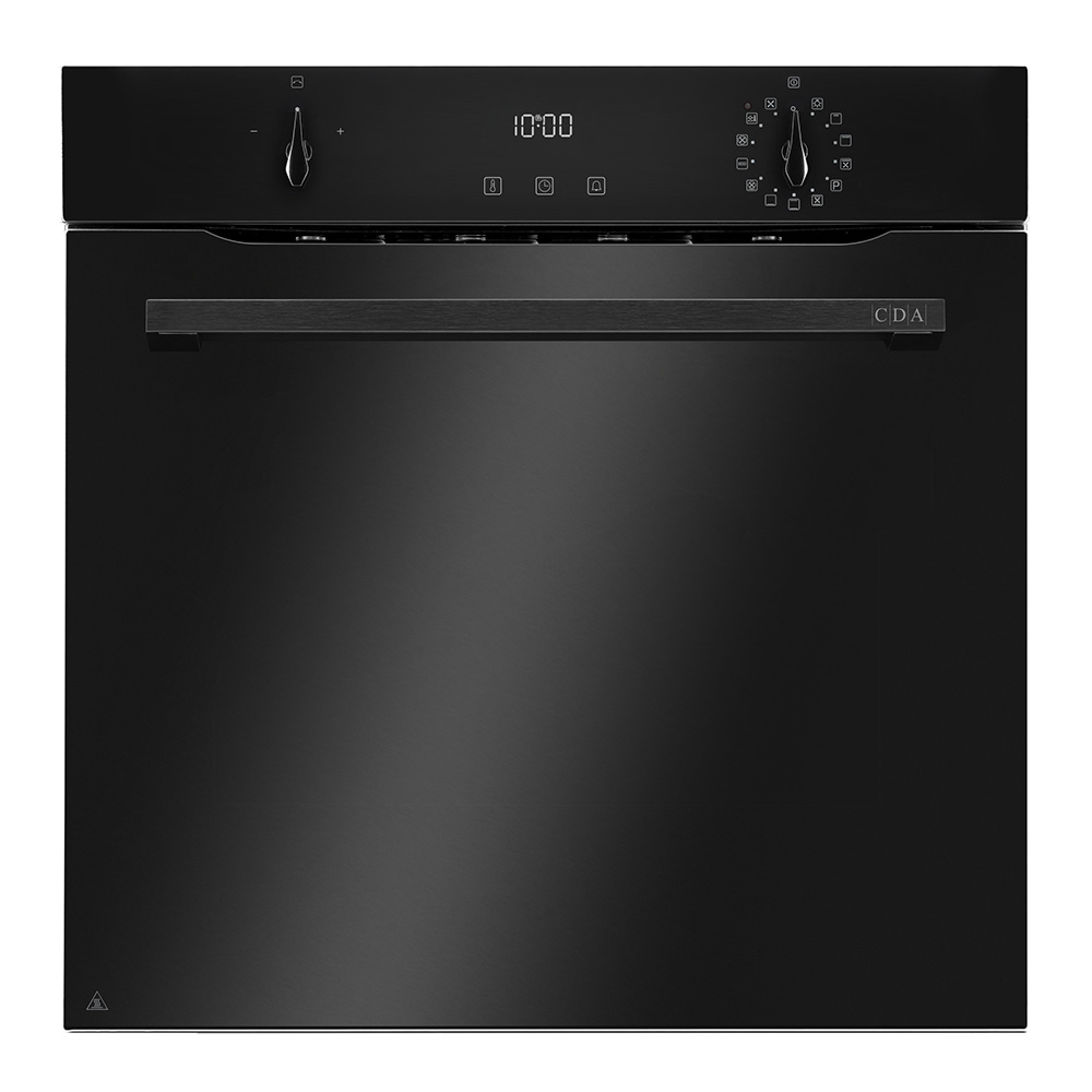 CDA SL500BL/1 Thirteen Function Pyrolytic Oven, LED Clock & Timer, Black