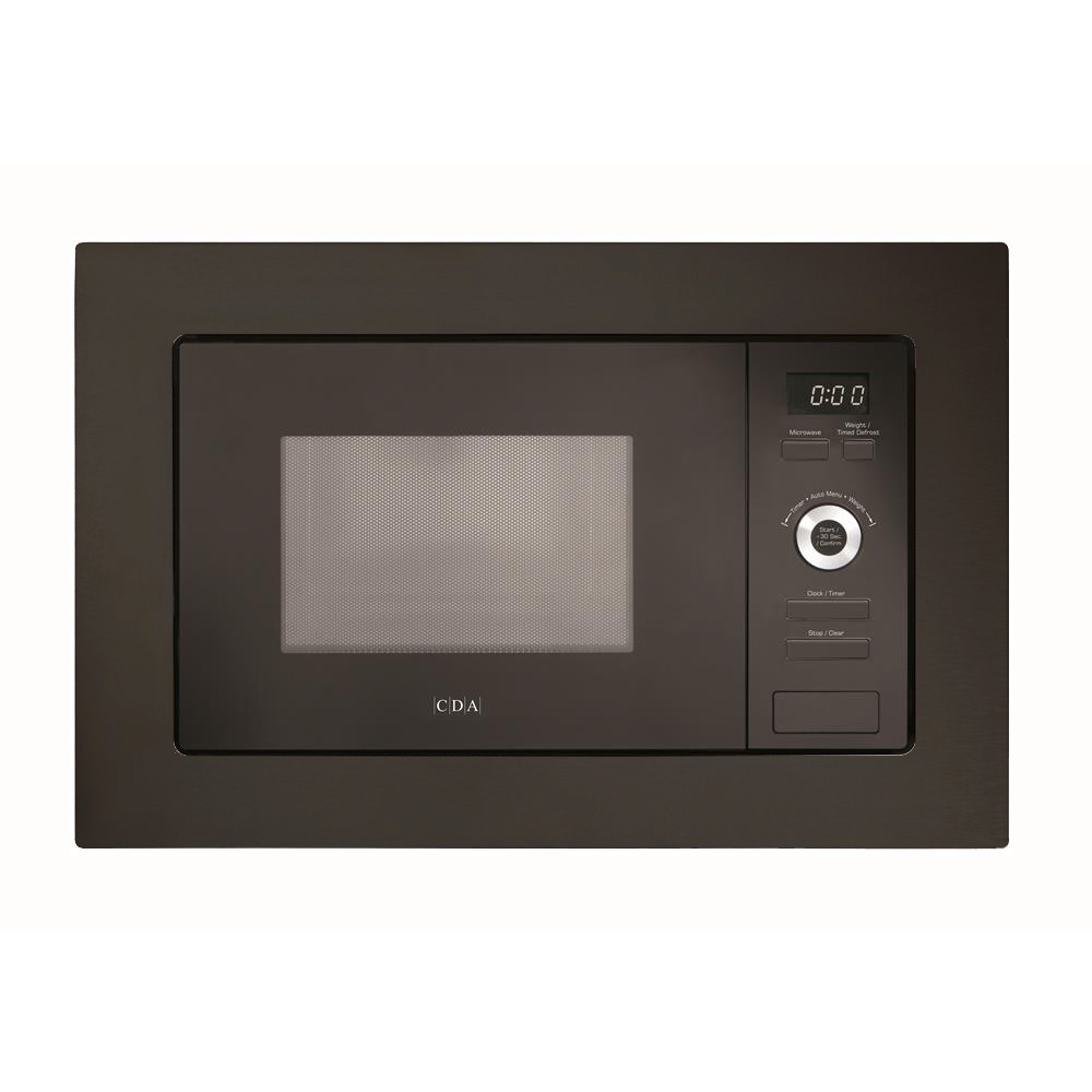 CDA VM551BL Built-In Wall Unit Microwave Oven, 382mm High, 300mm Deep + 20mm Facsia, Black